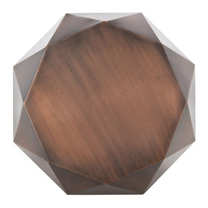 Safavieh Astrid Faceted Coffee Table – Modern Geometric Design In Artful Iron For Stylish Living Spaces Copper FOX3223B