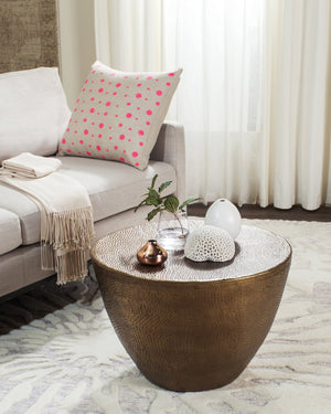 Safavieh Myrtis Coffee Table - Elegant Moroccan-Inspired Design For Modern And Traditional Living Spaces Brass FOX3232A
