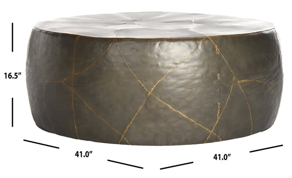 Safavieh Vernice Coffee Table - Bold Art-Inspired Modern Focal Point With Silver Finish For Eclectic Interiors FOX3234A