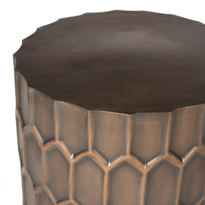 Safavieh Corey Accent Table - Sculptural Honeycomb Design In Antique Copper For Elegant Living Spaces FOX3238A
