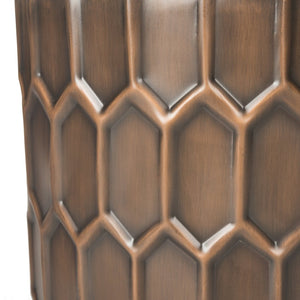 Safavieh Corey Accent Table - Sculptural Honeycomb Design In Antique Copper For Elegant Living Spaces FOX3238A