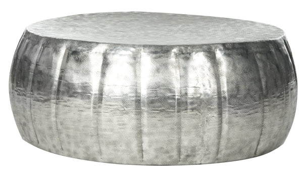 Safavieh Dara Coffee Table: Sculptural Silver Aluminum Centerpiece For Modern Living Spaces & Unique Style FOX3239A