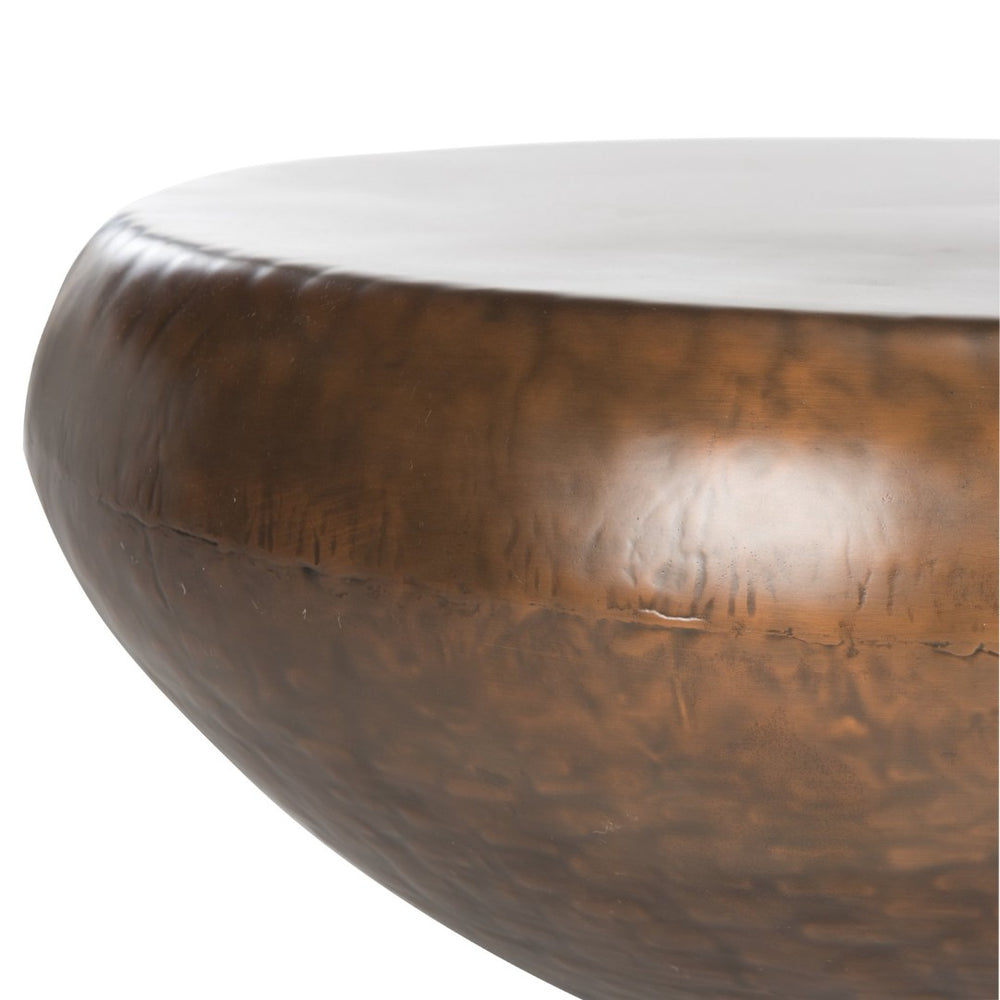 Safavieh Patience Coffee Table - Antique Copper Sculptural Design Inspired By Historic Instruments For Your Home FOX3240A