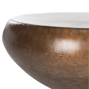 Safavieh Patience Coffee Table - Antique Copper Sculptural Design Inspired By Historic Instruments For Your Home FOX3240A