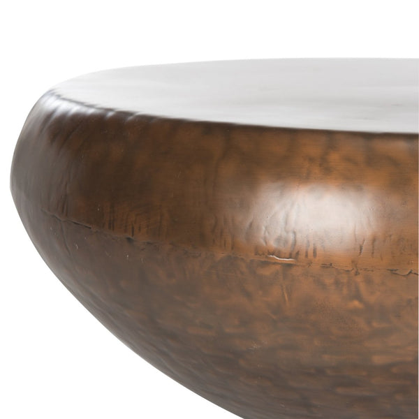 Safavieh Patience Coffee Table - Antique Copper Sculptural Design Inspired By Historic Instruments For Your Home FOX3240A