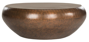Safavieh Patience Coffee Table - Antique Copper Sculptural Design Inspired By Historic Instruments For Your Home FOX3240A