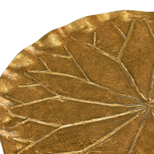 Safavieh Justina Sculptural Side Table - Floral-Inspired Gold Accent Table For Modern Living Spaces FOX3245A