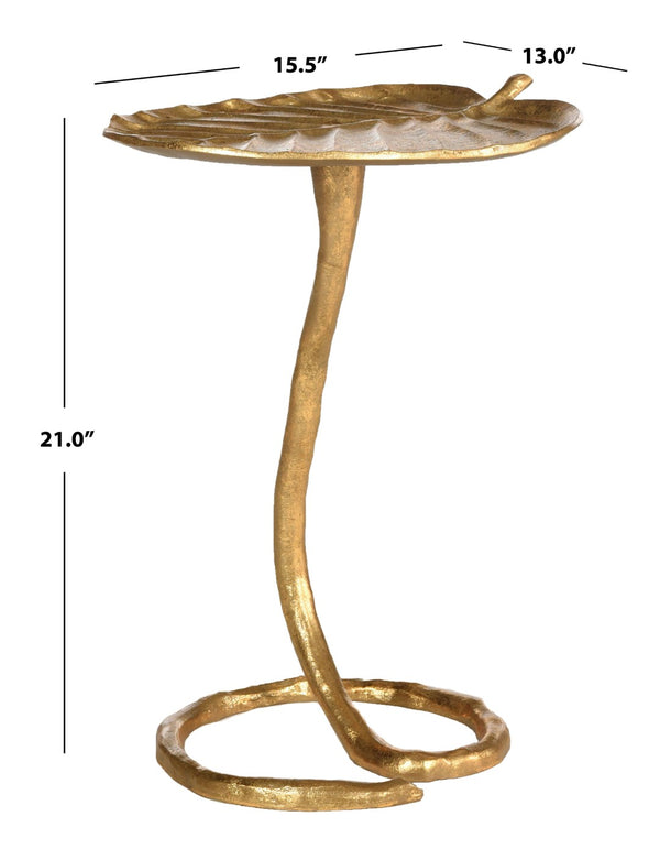 Safavieh Mina Gold Foil Petal-Inspired Accent Table - Elegant, Contemporary Design For Home Décor & More FOX3246A