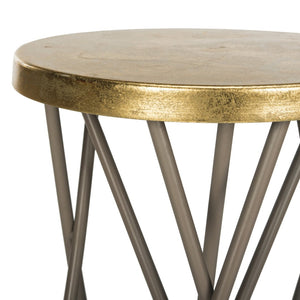 Safavieh Lorna Bar Stool – Retro Glam With Hairpin Legs For Modern Elegance In Kitchens And Dining Spaces Beige/Gold FOX3254C