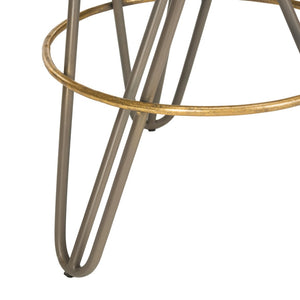 Safavieh Lorna Bar Stool – Retro Glam With Hairpin Legs For Modern Elegance In Kitchens And Dining Spaces Beige/Gold FOX3254C
