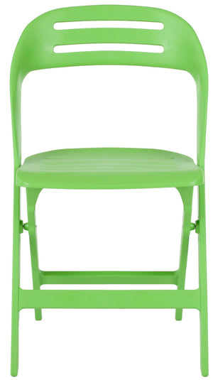 Safavieh Danielle Folding Chairs In Vibrant Green – Stylish, Lightweight, And Perfect For Any Outdoor Gathering! Green Polypropylene And Fiber Glass Fox3501c-set4