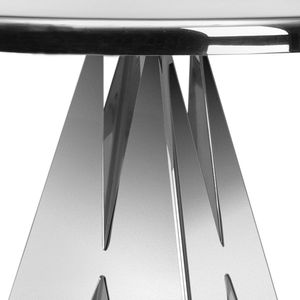 Safavieh Radius Modern Glam Accent Table - Starburst Design In Polished Stainless Steel For Any Room FOX4003A
