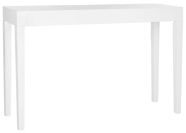 Safavieh Kayson Mid-Century Scandinavian Console Table – Sleek White Lacquer Design For Modern Interiors FOX4204A