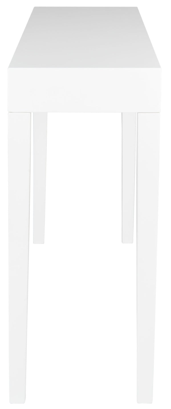 Safavieh Kayson Mid-Century Scandinavian Console Table – Sleek White Lacquer Design For Modern Interiors FOX4204A