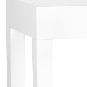 Safavieh Kayson Mid-Century Scandinavian Console Table – Sleek White Lacquer Design For Modern Interiors FOX4204A