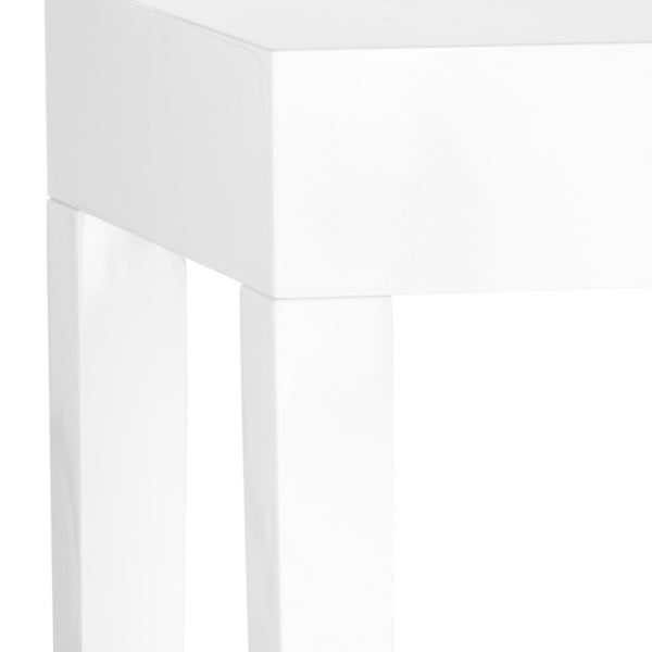 Safavieh Kayson Mid-Century Scandinavian Console Table – Sleek White Lacquer Design For Modern Interiors FOX4204A