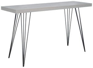 Safavieh Wolcott Retro Mid-Century Console Table - Stylish Lacquer Finish With Hairpin Legs For Modern Spaces Grey/Black FOX4208B