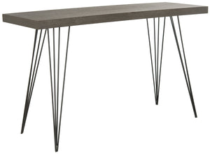 Safavieh Wolcott Retro Mid-Century Console Table - Stylish Lacquer Finish With Hairpin Legs For Modern Spaces Dark Brown/Black FOX4208C