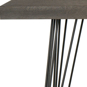 Safavieh Wolcott Retro Mid-Century Console Table - Stylish Lacquer Finish With Hairpin Legs For Modern Spaces Dark Brown/Black FOX4208C