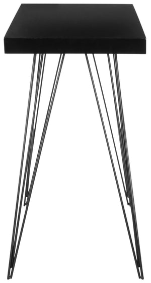Safavieh Wolcott Retro Mid-Century Console Table - Stylish Lacquer Finish With Hairpin Legs For Modern Spaces Black/Black FOX4208E