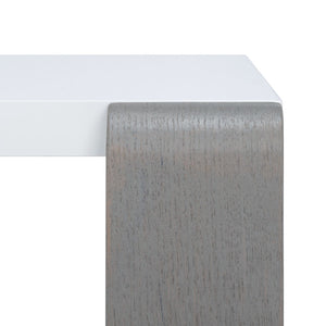 Safavieh Bartholomew Mid Century Scandinavian Lacquer Coffee Table - Chic Minimalist Design For Modern Spaces White/Grey FOX4210B