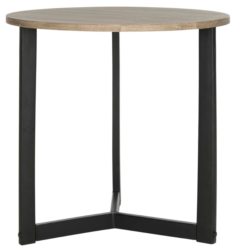 Safavieh Leonard Mid-Century Modern Wood End Table - Stylish Accent Piece For Living Rooms & Entryways Oak/Black FOX4213A
