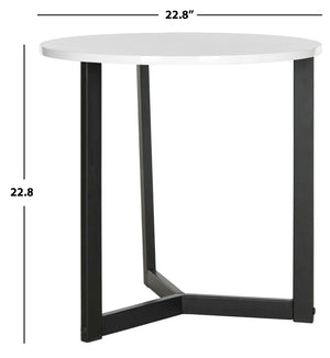 Safavieh Leonard Mid-Century Modern Wood End Table - Stylish Accent Piece For Living Rooms & Entryways White/Black FOX4213B