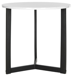 Safavieh Leonard Mid-Century Modern Wood End Table - Stylish Accent Piece For Living Rooms & Entryways White/Black FOX4213B