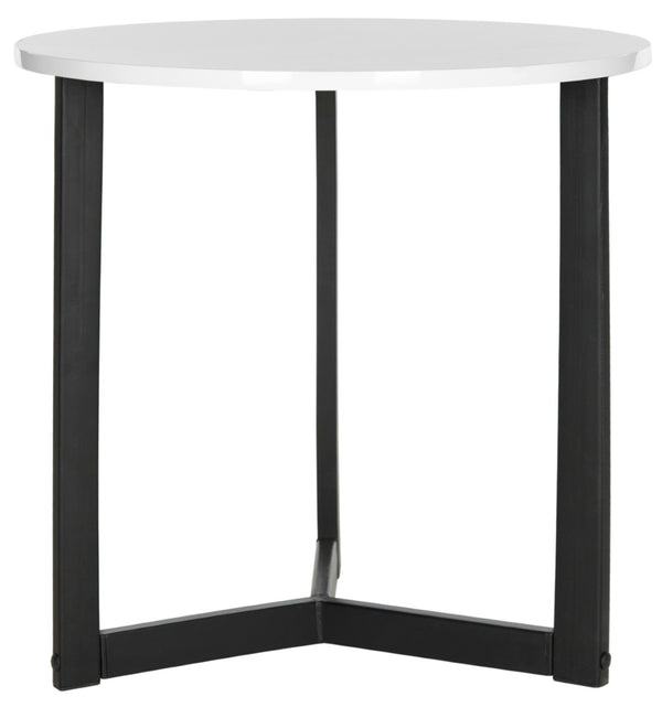 Safavieh Leonard Mid-Century Modern Wood End Table - Stylish Accent Piece For Living Rooms & Entryways White/Black FOX4213B