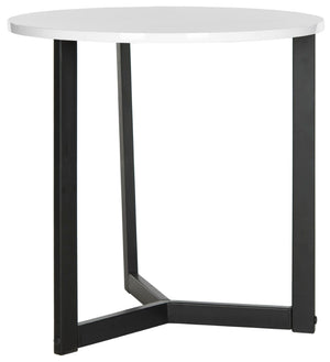 Safavieh Leonard Mid-Century Modern Wood End Table - Stylish Accent Piece For Living Rooms & Entryways White/Black FOX4213B