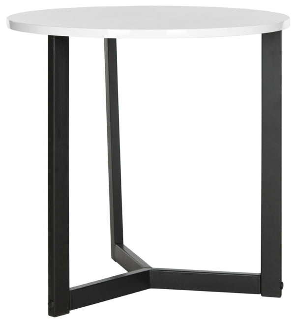 Safavieh Leonard Mid-Century Modern Wood End Table - Stylish Accent Piece For Living Rooms & Entryways White/Black FOX4213B