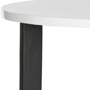Safavieh Leonard Mid-Century Modern Wood End Table - Stylish Accent Piece For Living Rooms & Entryways White/Black FOX4213B