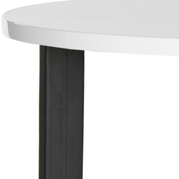 Safavieh Leonard Mid-Century Modern Wood End Table - Stylish Accent Piece For Living Rooms & Entryways White/Black FOX4213B