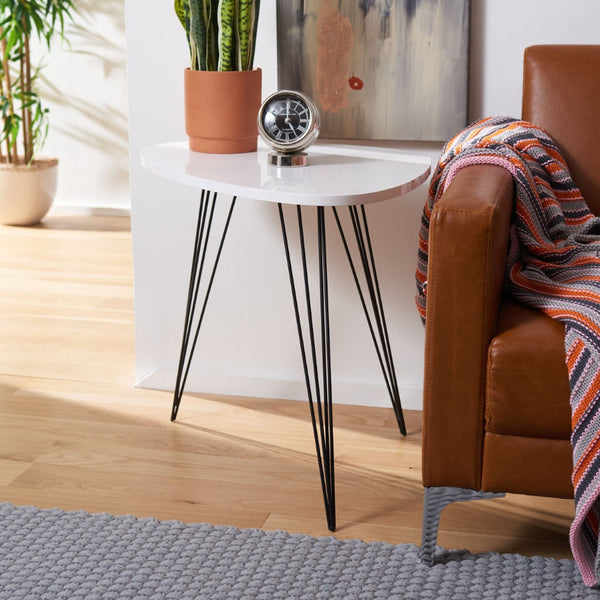 Safavieh Wynton Mid-Century Modern Lacquer End Table With Hairpin Legs - Stylish, Durable & Easy To Clean! FOX4214B
