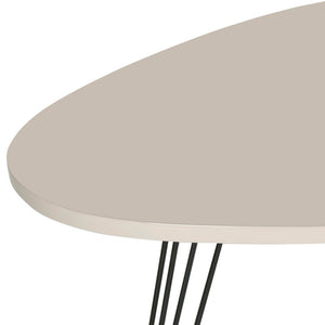 Safavieh Wynton Retro Mid-Century End Table - Stylish Taupe Lacquer With Black Hairpin Legs, Versatile Accent Piece FOX4214C