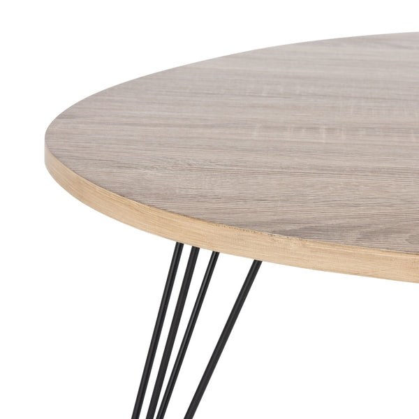 Safavieh Wynton Retro Mid Century Coffee Table – Elegant Elliptical Design With Hairpin Legs For Modern Homes FOX4215A