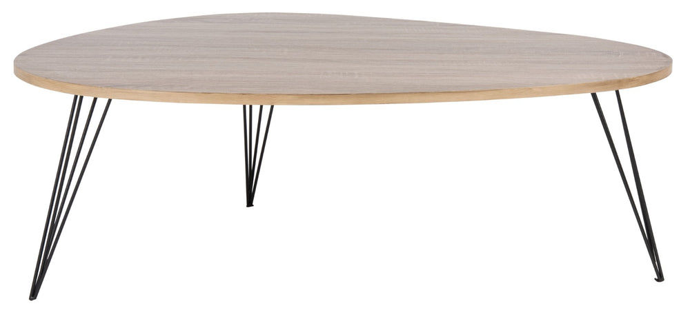 Safavieh Wynton Retro Mid Century Coffee Table – Elegant Elliptical Design With Hairpin Legs For Modern Homes FOX4215A