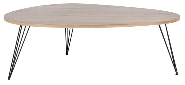 Safavieh Wynton Retro Mid Century Coffee Table – Elegant Elliptical Design With Hairpin Legs For Modern Homes FOX4215A