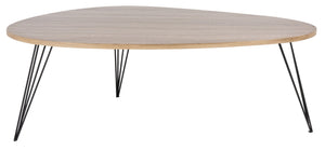 Safavieh Wynton Retro Mid Century Coffee Table – Elegant Elliptical Design With Hairpin Legs For Modern Homes FOX4215A