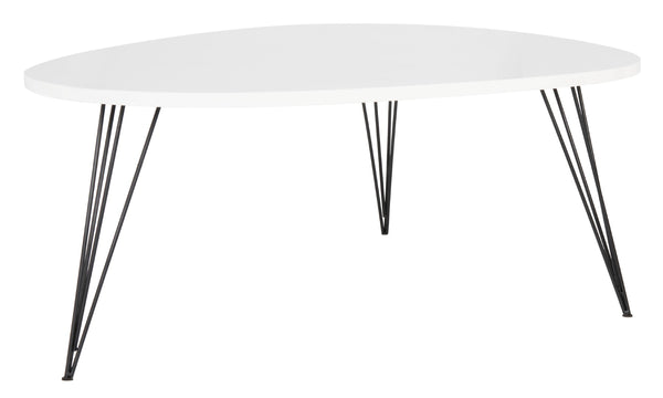 Safavieh Wynton Retro Mid-Century Coffee Table – Elegant Lacquer Finish With Hairpin Legs For Modern Homes FOX4215B