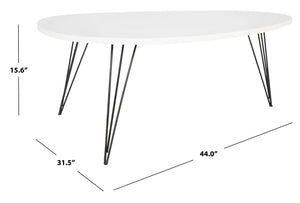 Safavieh Wynton Retro Mid-Century Coffee Table – Elegant Lacquer Finish With Hairpin Legs For Modern Homes FOX4215B