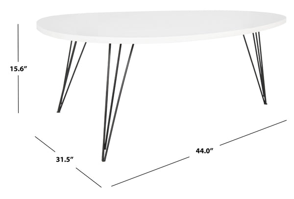 Safavieh Wynton Retro Mid-Century Coffee Table – Elegant Lacquer Finish With Hairpin Legs For Modern Homes FOX4215B