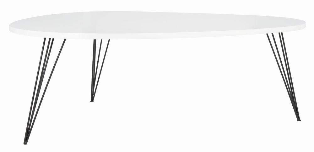Safavieh Wynton Retro Mid-Century Coffee Table – Elegant Lacquer Finish With Hairpin Legs For Modern Homes FOX4215B