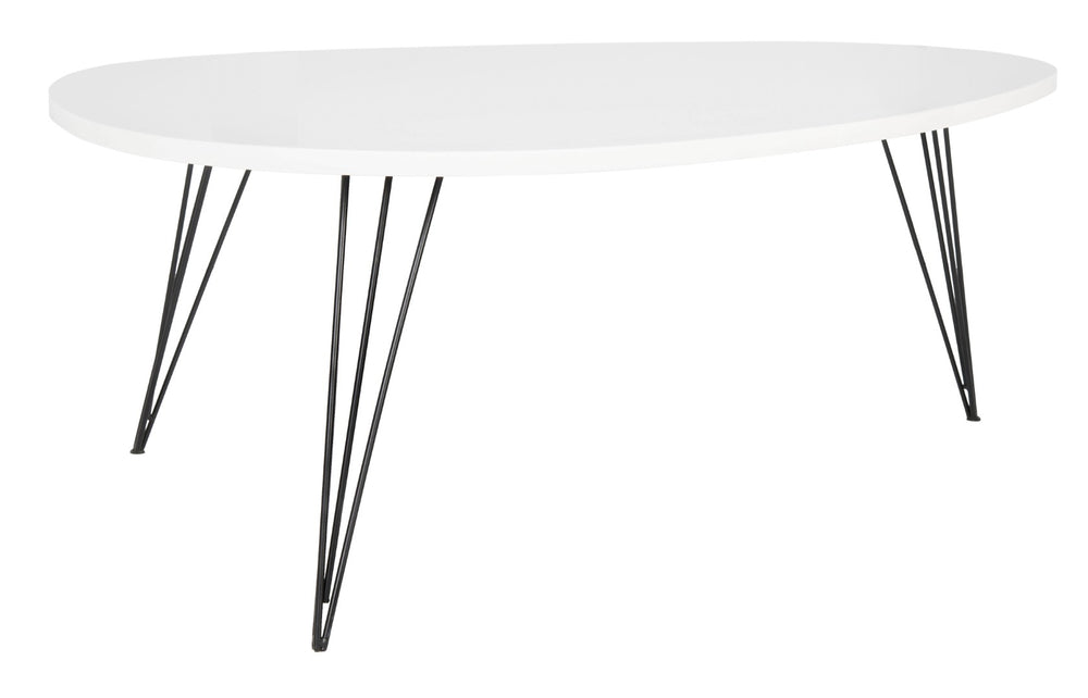 Safavieh Wynton Retro Mid-Century Coffee Table – Elegant Lacquer Finish With Hairpin Legs For Modern Homes FOX4215B