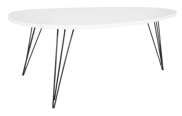 Safavieh Wynton Retro Mid-Century Coffee Table – Elegant Lacquer Finish With Hairpin Legs For Modern Homes FOX4215B