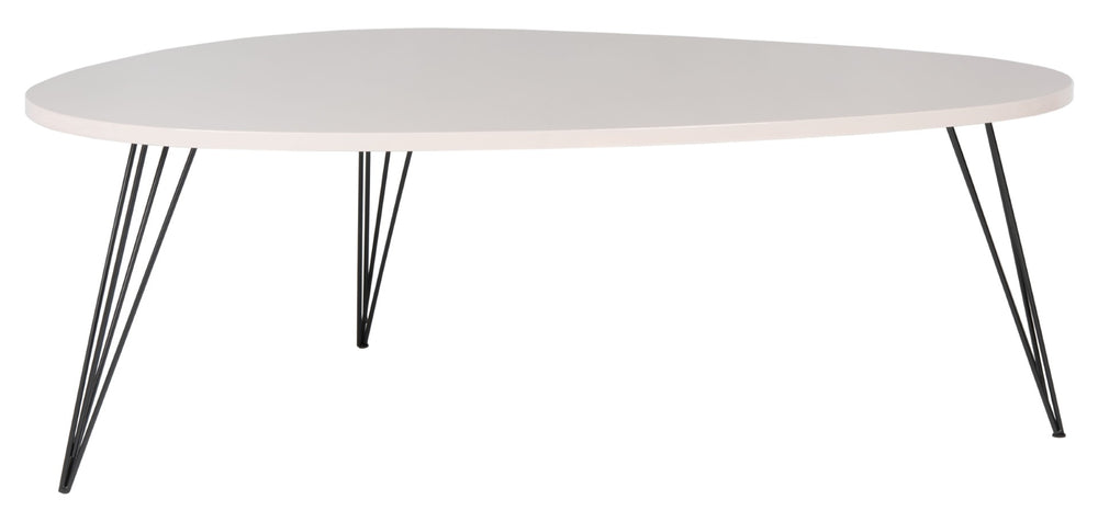 Safavieh Wynton Mid-Century Modern Lacquer Coffee Table - Sculptural Elegance For Stylish Living Spaces Taupe/Black FOX4215C