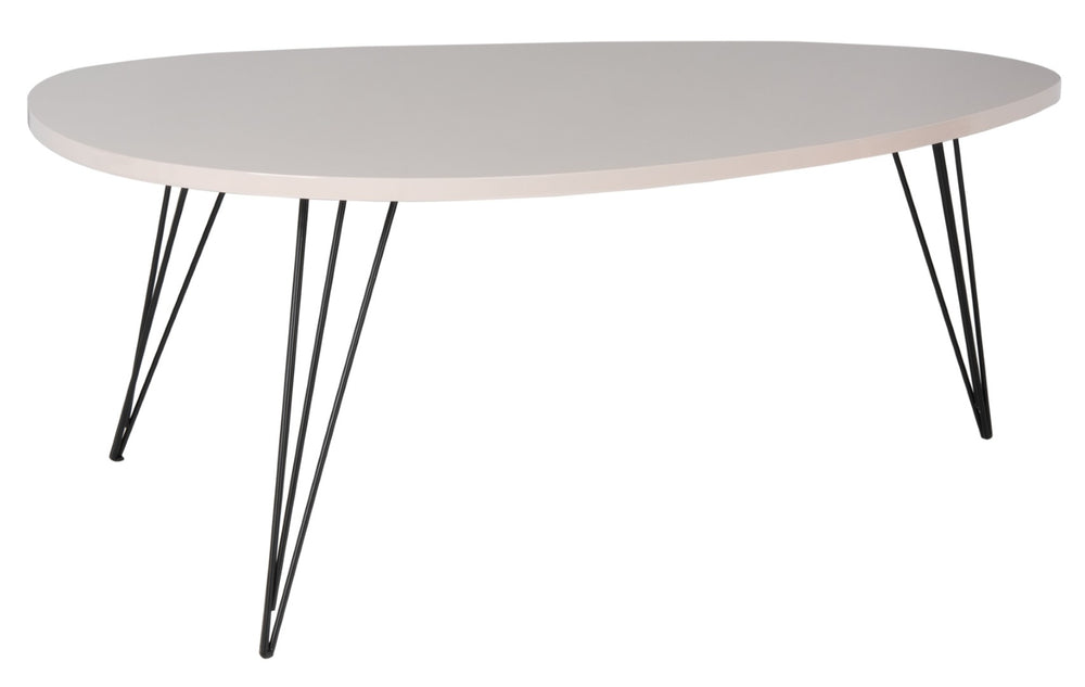 Safavieh Wynton Mid-Century Modern Lacquer Coffee Table - Sculptural Elegance For Stylish Living Spaces Taupe/Black FOX4215C