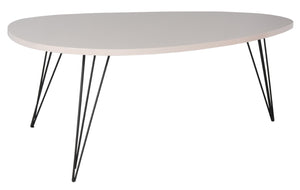 Safavieh Wynton Mid-Century Modern Lacquer Coffee Table - Sculptural Elegance For Stylish Living Spaces Taupe/Black FOX4215C