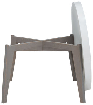Safavieh Echo Versatile Mid-Century Lacquer End Table With Removable Tray For Modern Living Spaces And Decor White/Grey FOX4218A