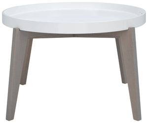 Safavieh Echo Versatile Mid-Century Lacquer End Table With Removable Tray For Modern Living Spaces And Decor White/Grey FOX4218A
